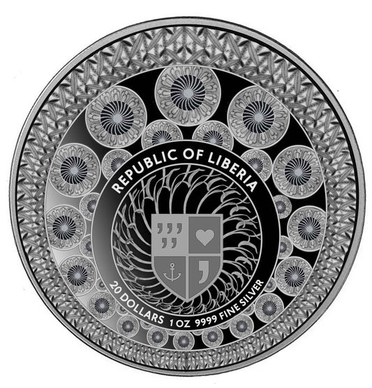 HOROLOGIUM FLORAE 2024 | BLUMENUHR 1 OZ 9999 SILBERMÜNZE Relief gefärbt Proof (Kopie)