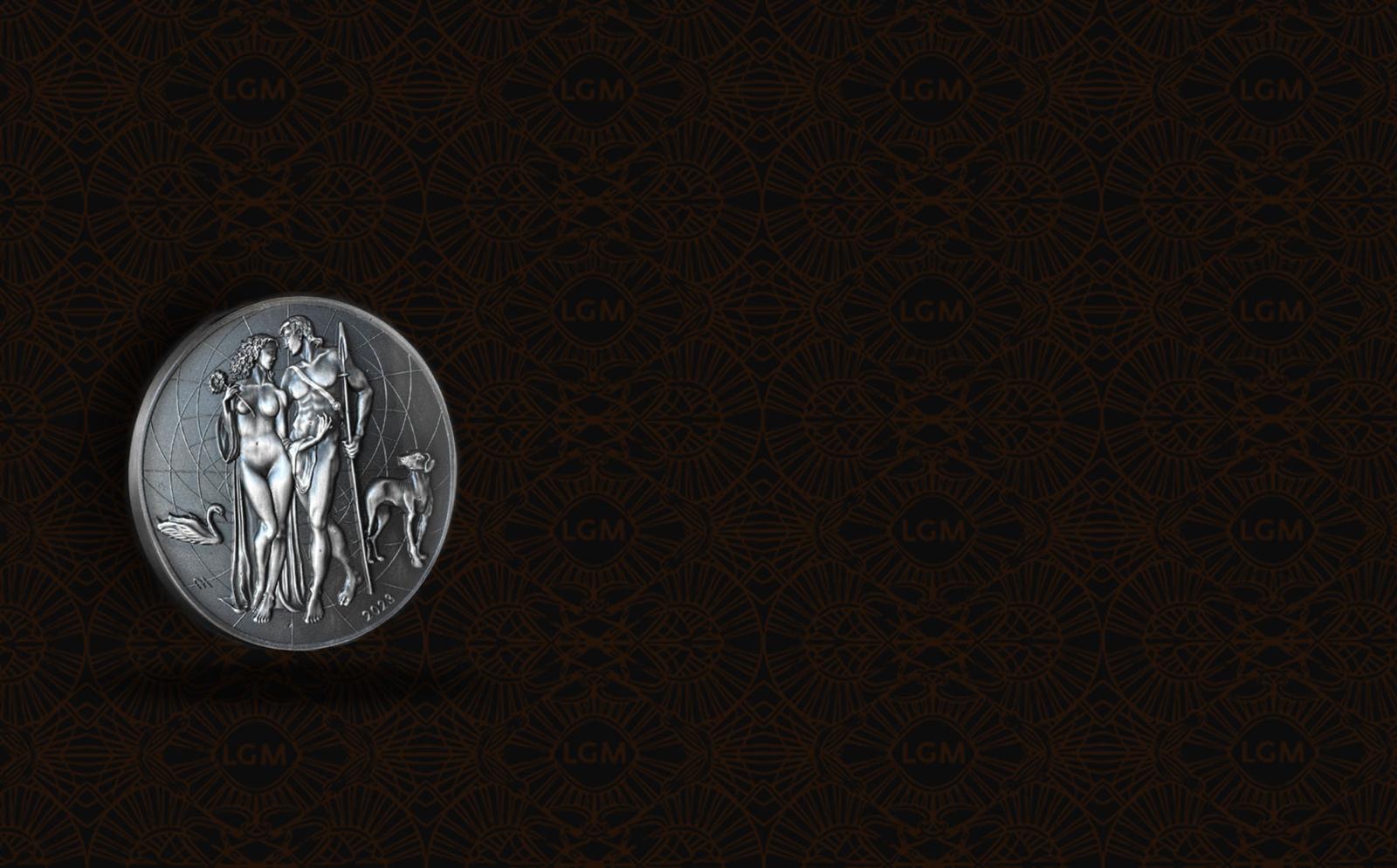 Myth Adonis Aphrodite 2023 Cameroon Silver coin dark