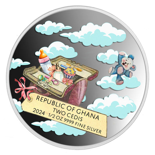 JOY OF BIRTH 2024 | Silbermünze 1/2 Oz Proof | Ghana 2 Cedis