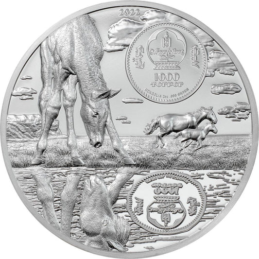 Stallion | Growing Up 2 Oz 999 Silbermünze Proof 2023 Mongolei