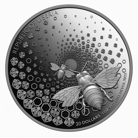 Biene Liberia 20 Dollars 1 Oz Silber Le Grand Mint
