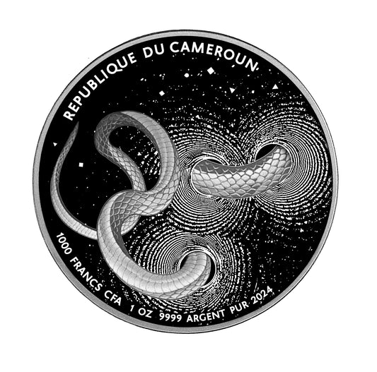Snake Cameroon Coin 1 Oz Silver Le Grand Mint