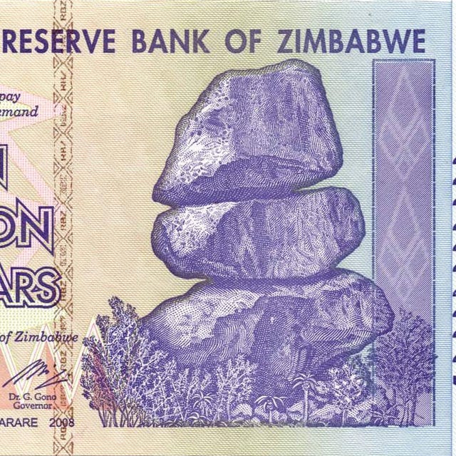 Simbabwe 10 Miliarden Dollar used 2008