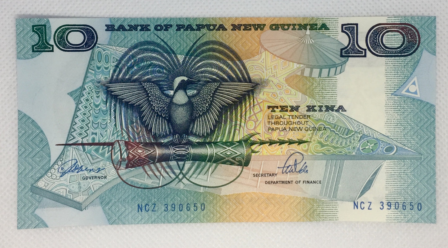 PAPUA-NEUGUINEA | 10 KINA BANKNOTE 1988 UNC