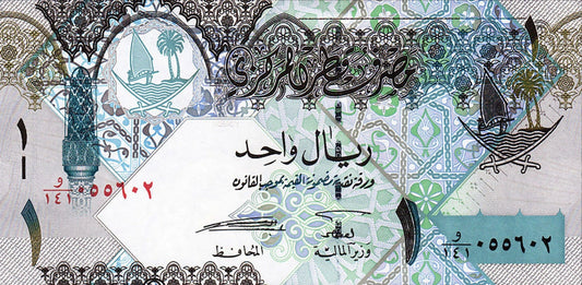 KATAR 1 RIYAL BANKNOTE UNZ 2008 | VÖGEL