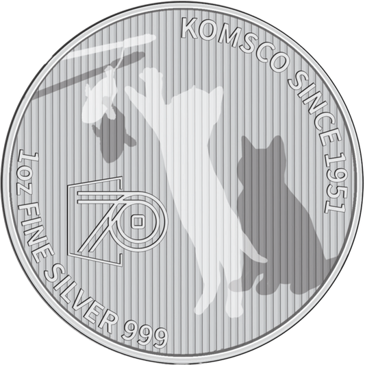 KOMSCO 2022 | Korean Short Hair Cat | 1 Oz 999 Silber BU