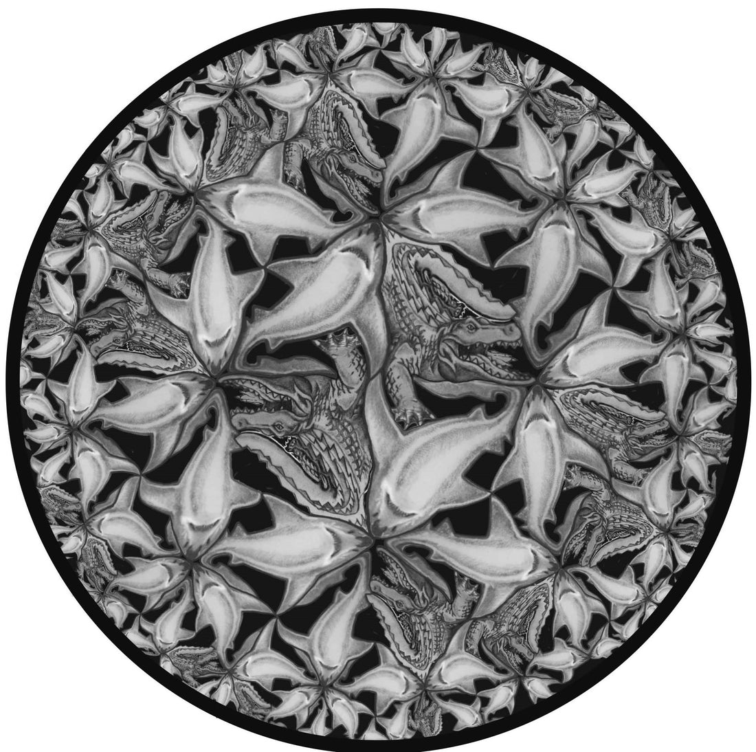 Wasser und Erde Silbermünze, Escher.