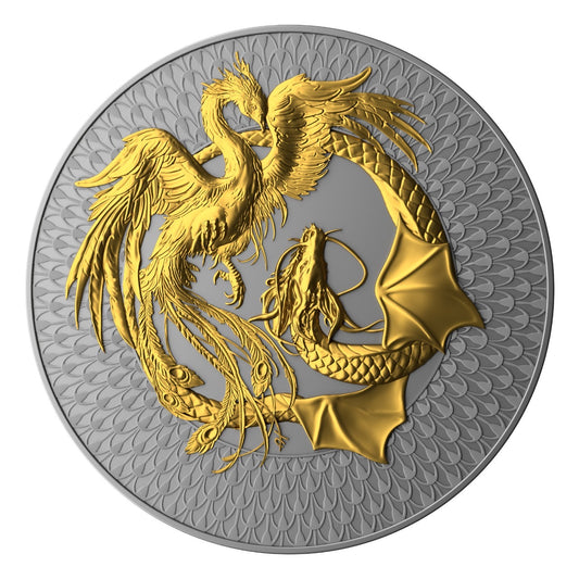 Phoenix & Dragon 2024 Niue 5 Dollars Le Grand Mint