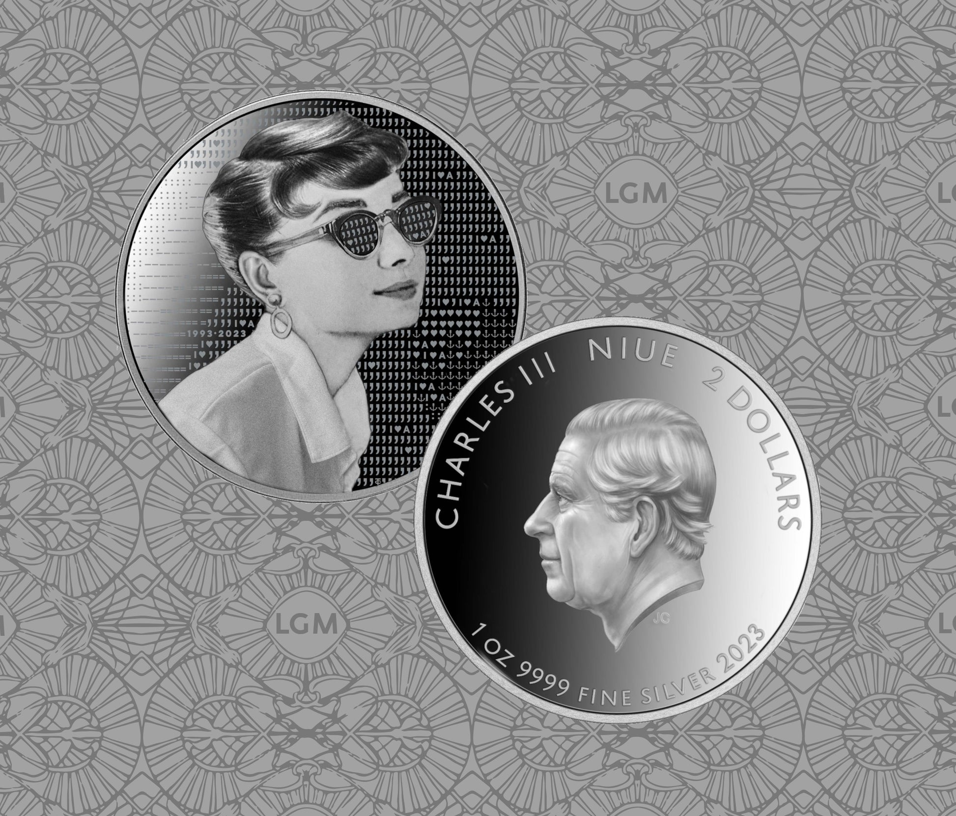 Celebrities Audrey Hepburn Silver coin Niue 2023