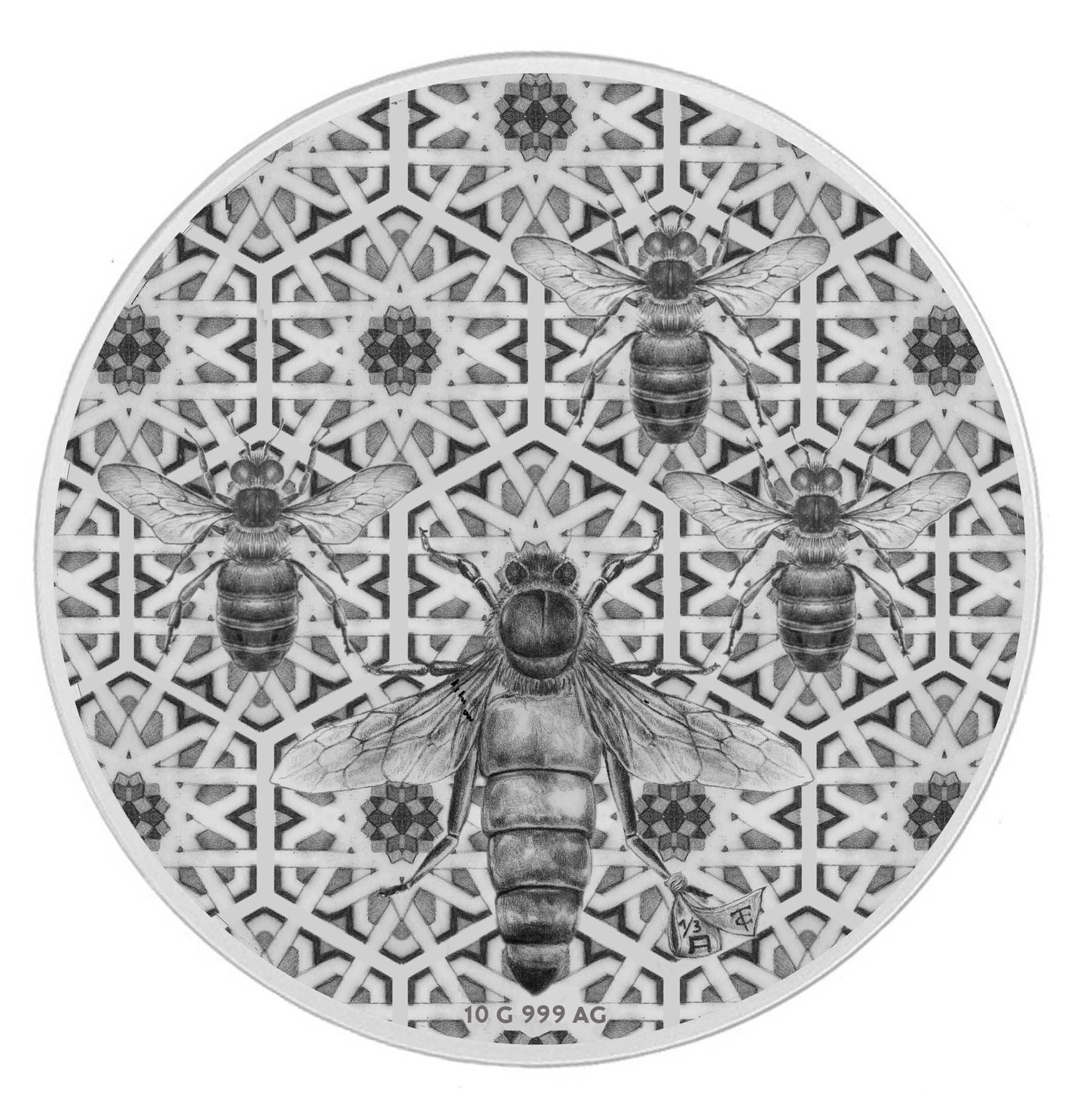 QUEEN BEE | SYRIA MINT 2025 | SILBER-ANLAGEBARREN 10 G | 1/3 ALEF