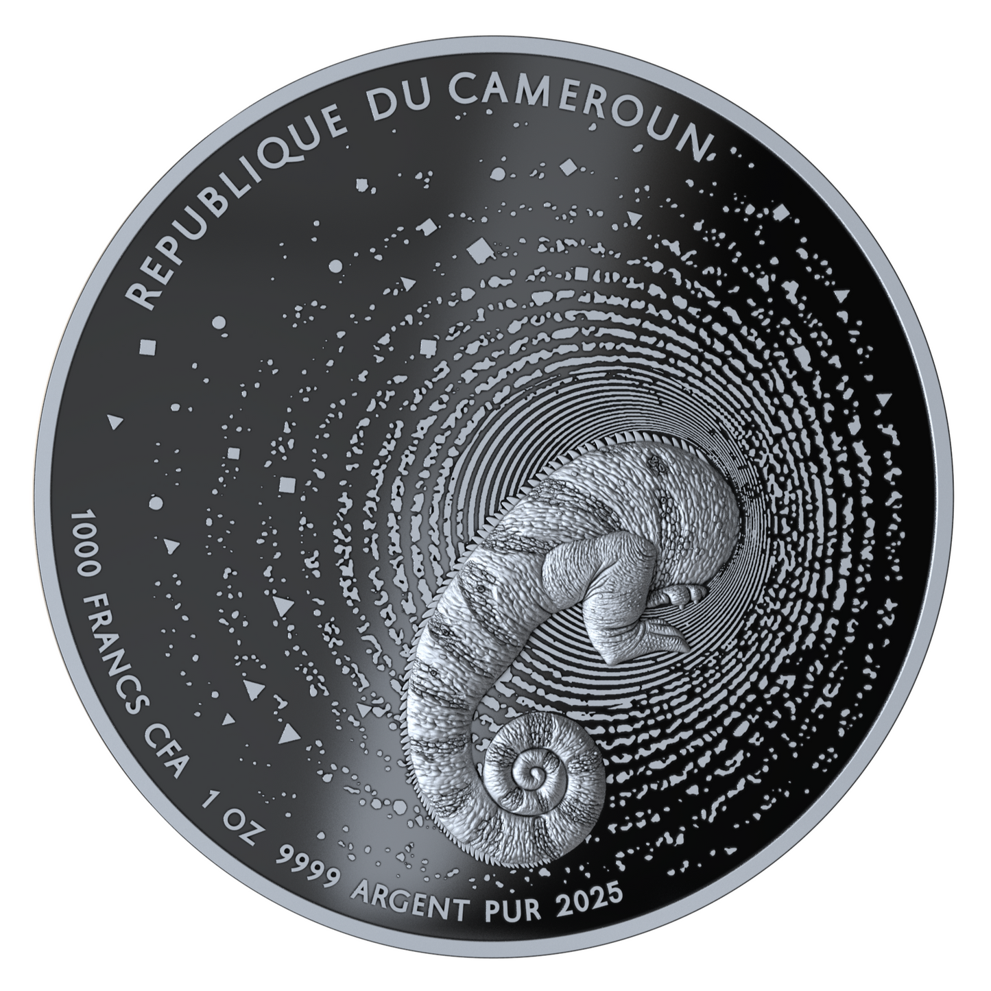 HERPETON 2025 | CHAMÄLEON 1 OZ 9999 Feinsilbermünze Ultrahochrelief Proof