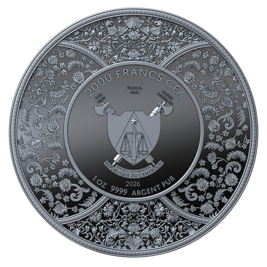 Durga 2026 | Cameroon 2000 Francs CFA 
1 Oz 9999 Ag Proof