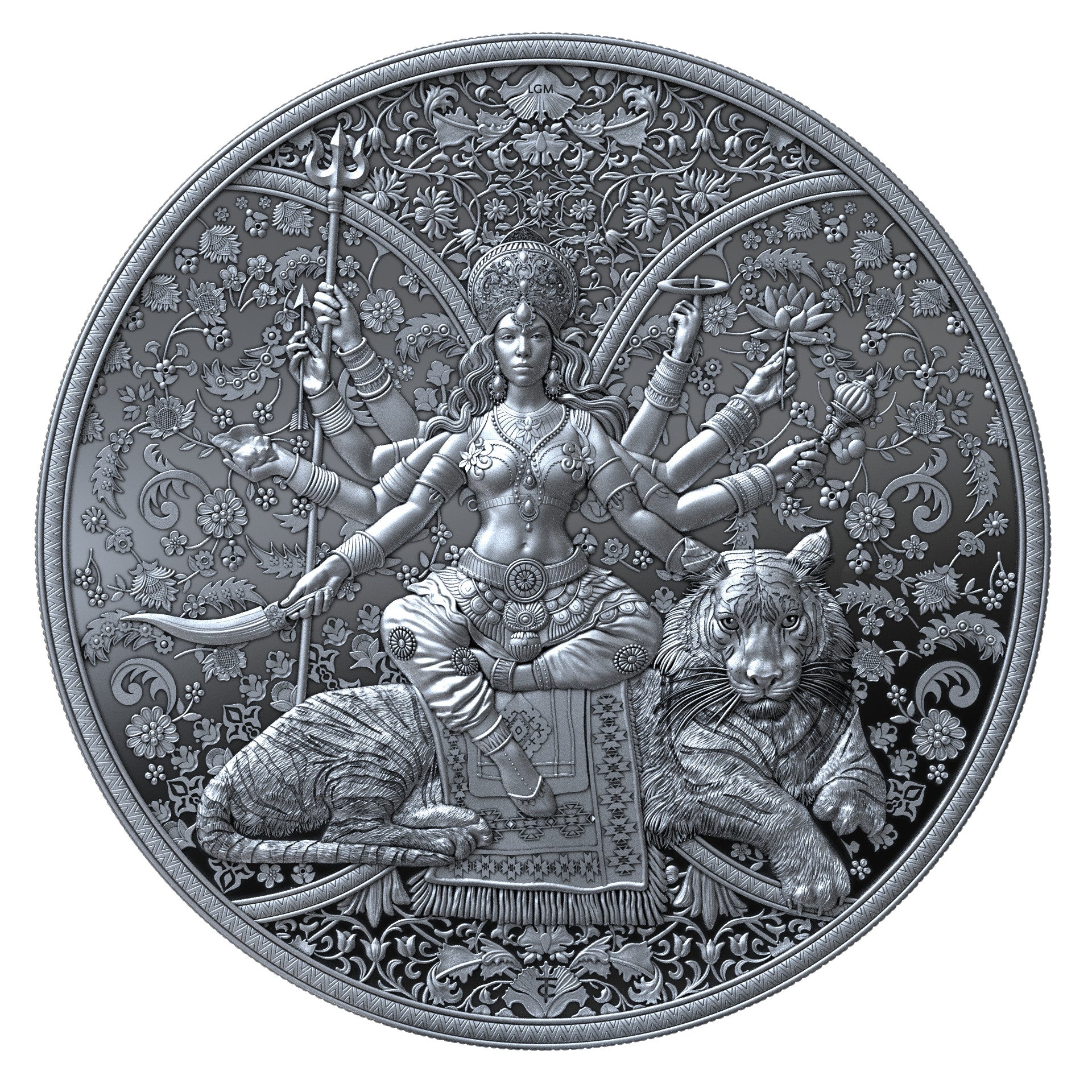 Durga 2026 | Cameroon 2000 Francs CFA 
1 Oz 9999 Ag Proof