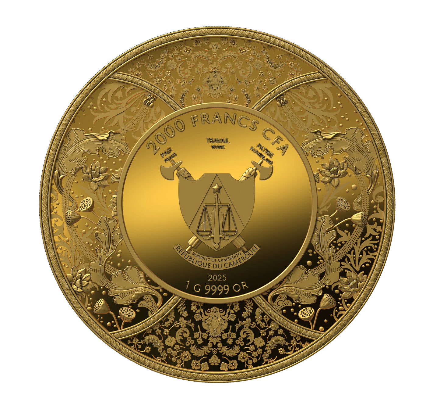 DURGA 2025 | GOLD-ANLAGEMÜNZE 9999 1 g Proof | Kamerun 2000 Francs CFA