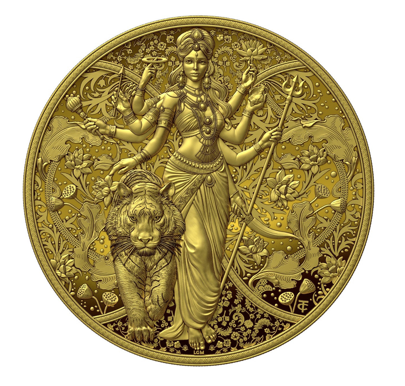 DURGA 2025 | GOLD-ANLAGEMÜNZE 9999 1 g Proof | Kamerun 2000 Francs CFA