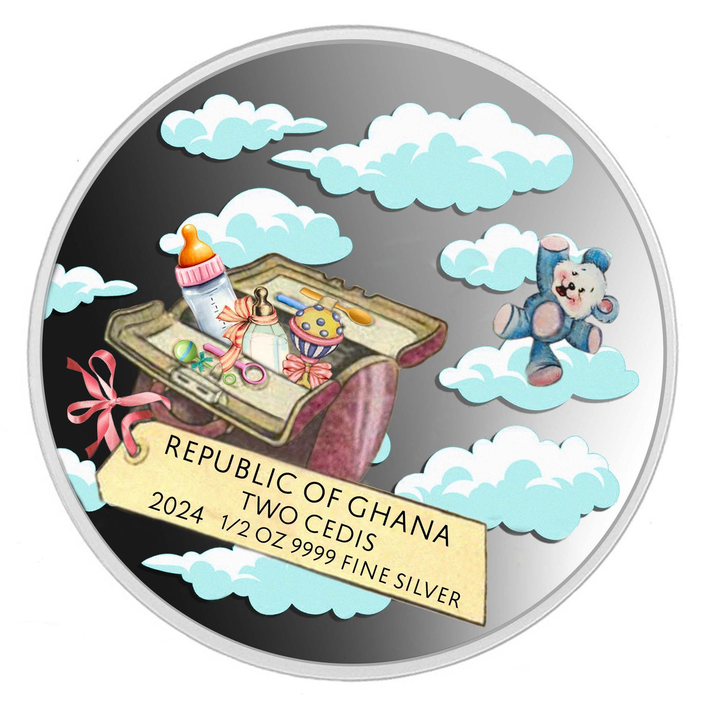 JOY OF BIRTH 2024 | Silbermünze 1/2 Oz Proof | Ghana 2 Cedis