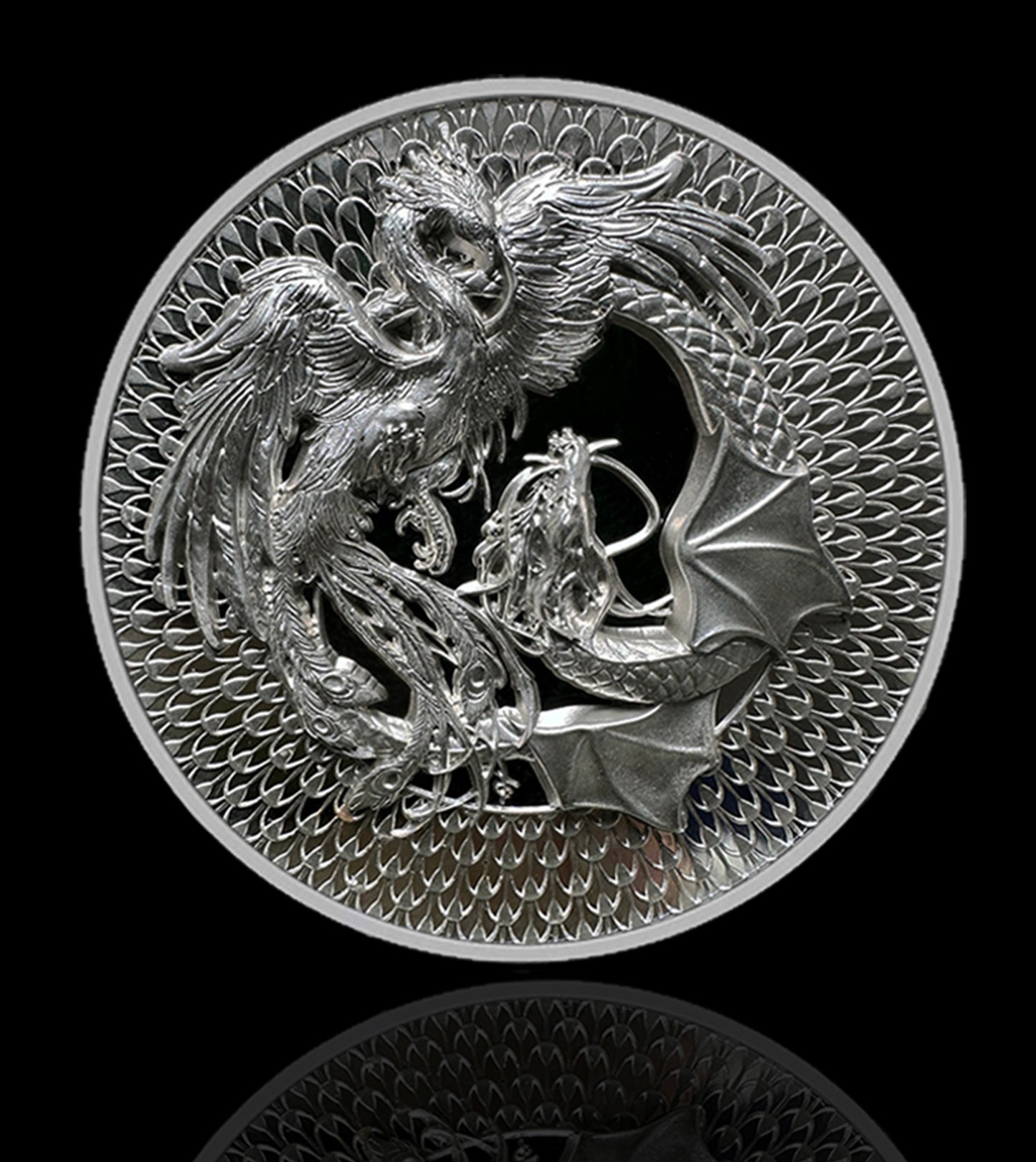 Phoenix & Dragon 2024 Niue 5 Dollars Proof