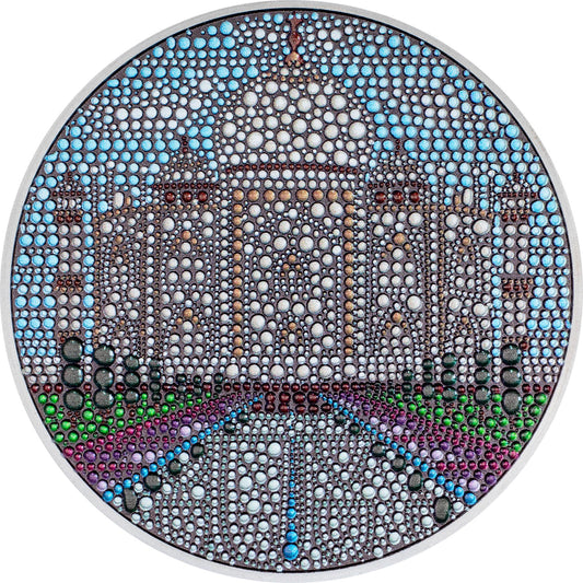 „Taj Mahal“-Münze, ist die fünfte Ausgabe der „Dot Art“-Serie