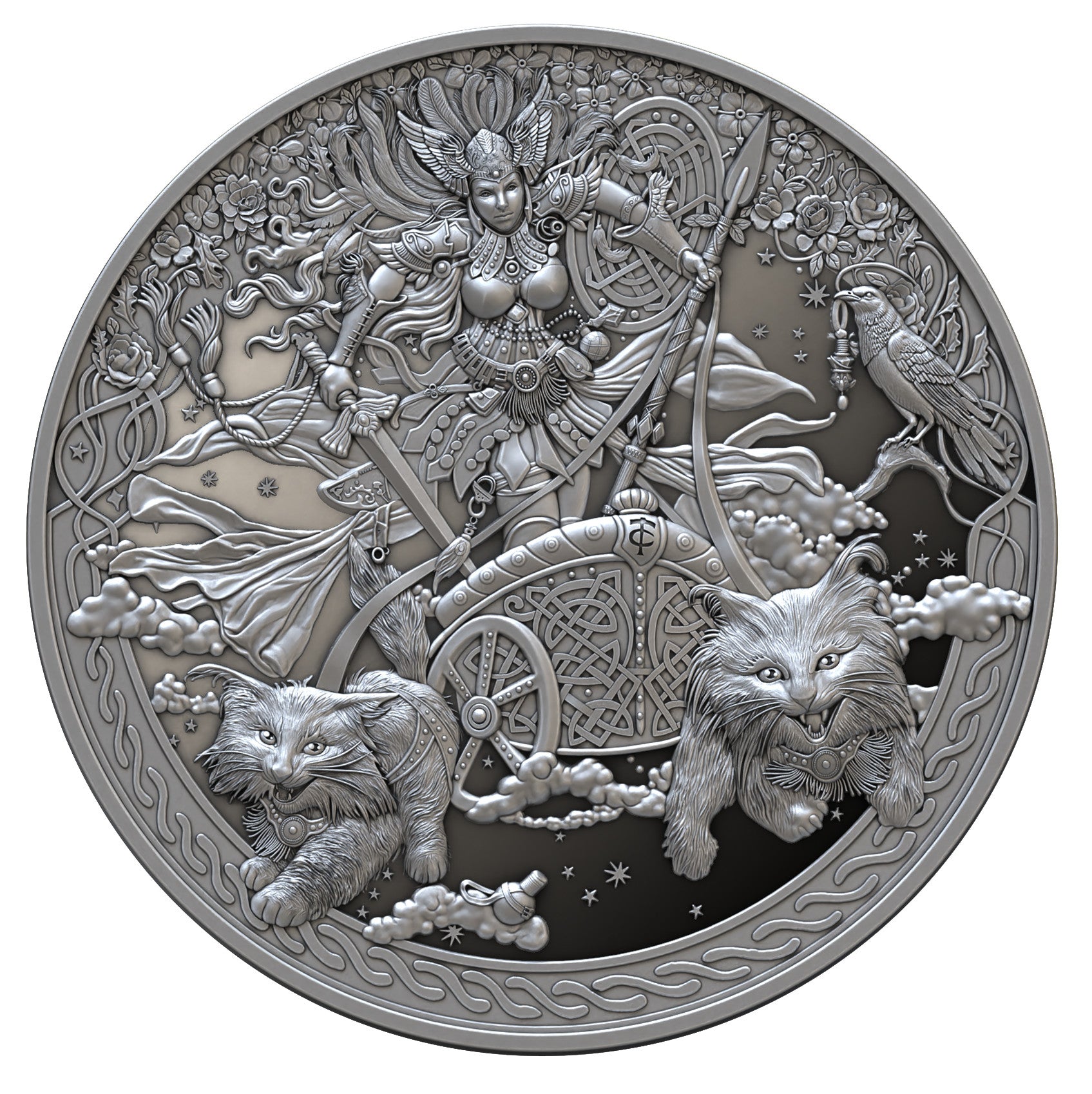 FREYJA 2026 | Äquatorial Guinea 2000 FRANCS CFA Silbermünze | 2 Oz 9999 Ag Ultra High Relief Proof