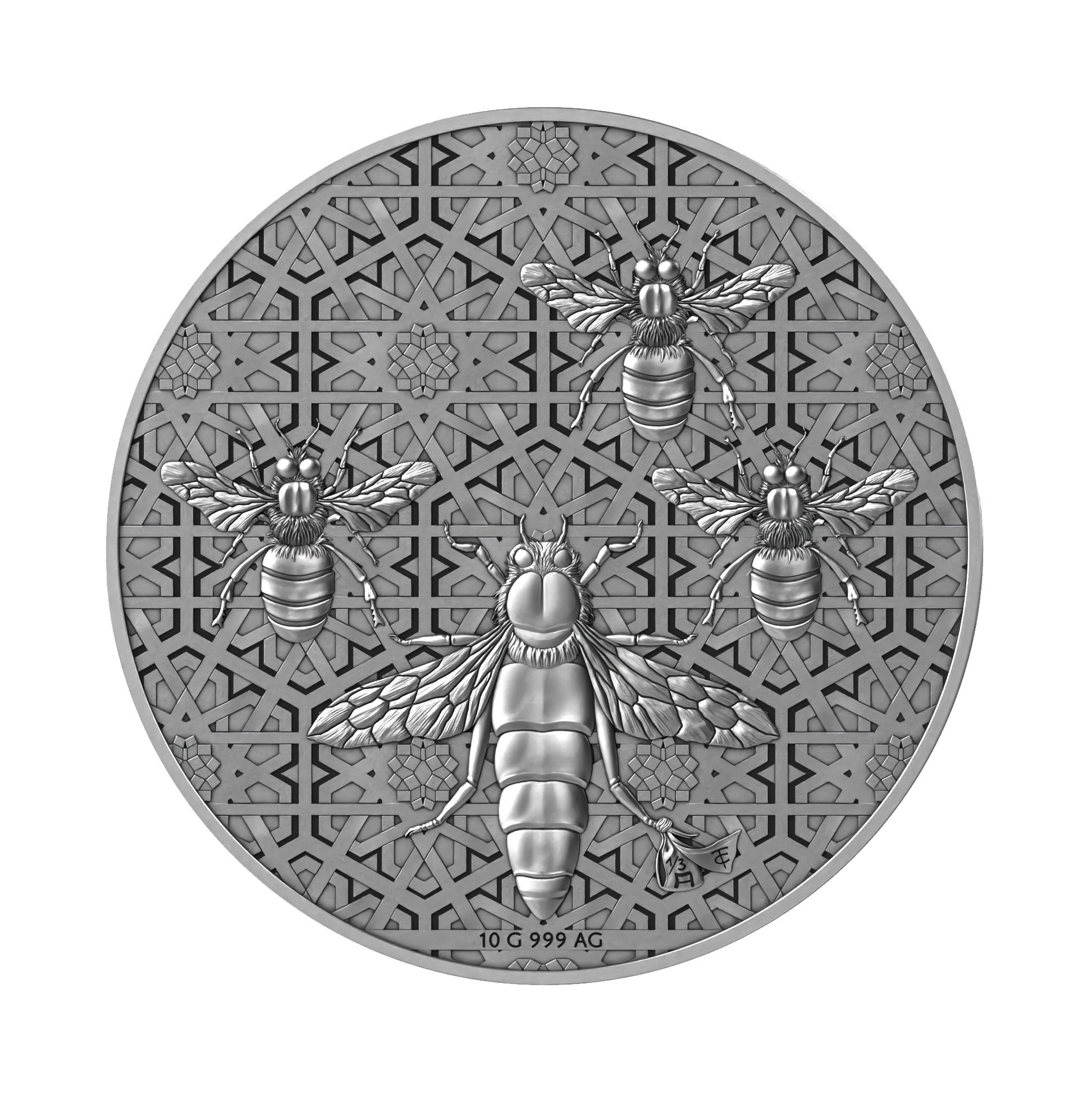 QUEEN BEE | SYRIA MINT 2025 | SILBER-ANLAGEBARREN 10 G | 1/3 ALEF