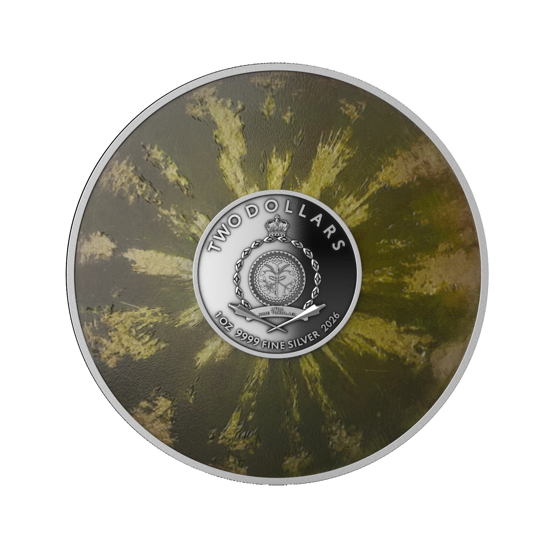 WASSERMELONE 2026 | 1 Oz 9999 Silbermünze Niue 5 Dollars | Domed Colored