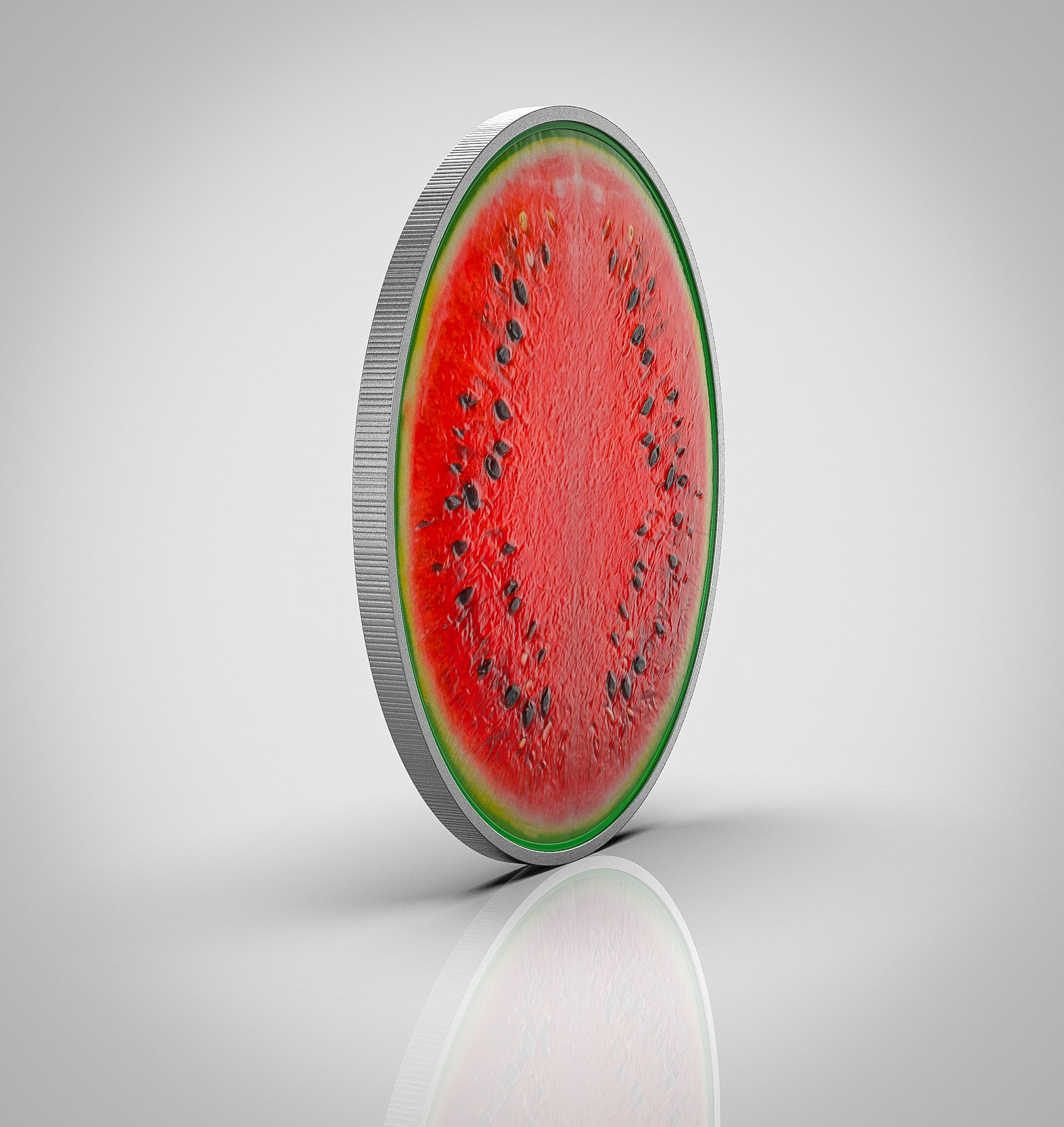 WASSERMELONE 2026 | 1 Oz 9999 Silbermünze Niue 5 Dollars | Domed Colored