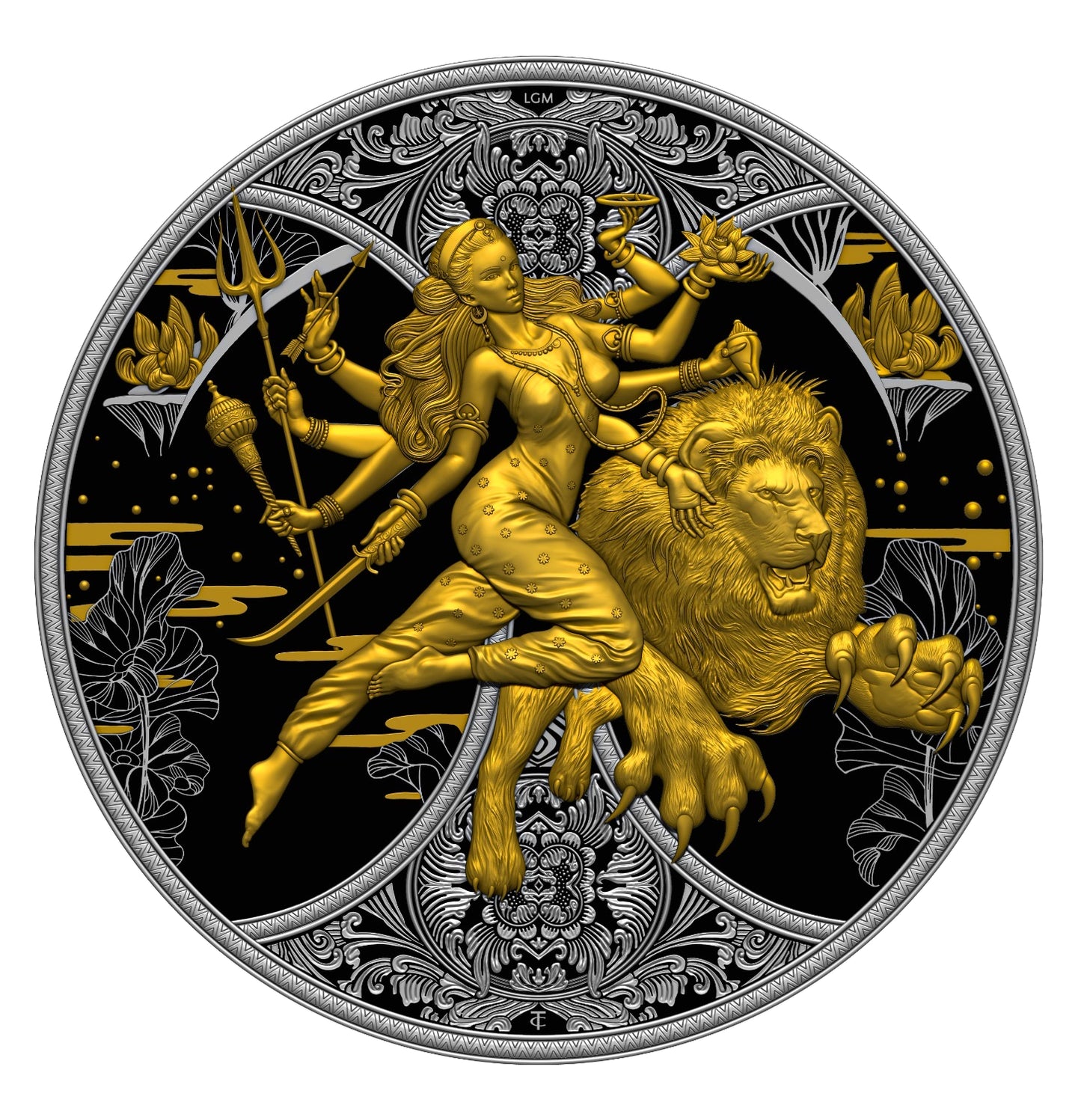 Durga Dark Gilded 2024 Silver coin Le Grand Mint 
