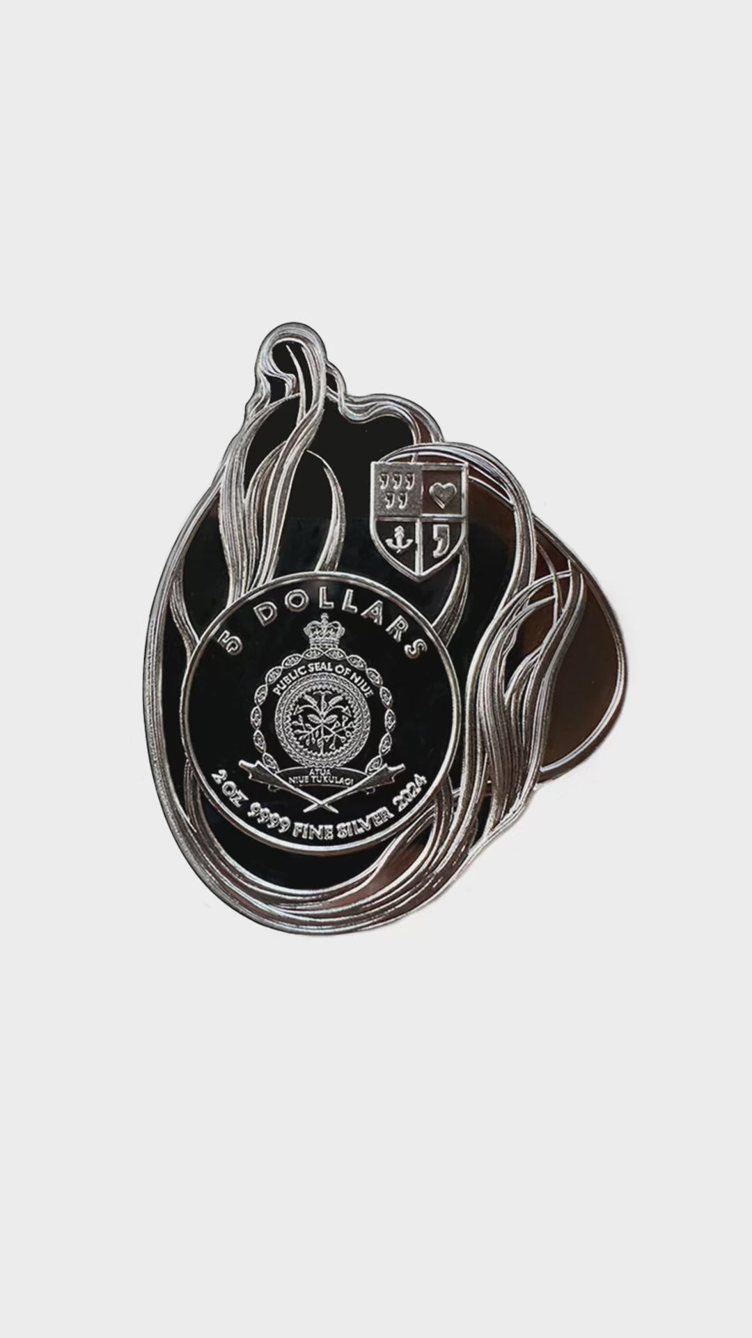 LIBERTY 2024 Temperance | 2 Oz 9999 Silbermünze 5$ Niue | Shaped Ultra High Relief Proof Coin