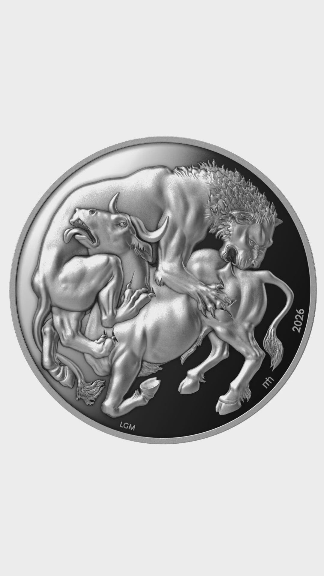LION VS. BULL 2026 | LIBERIA 25 DOLLARS | 2 OZ 9999 FINE SILVER COIN PROOF