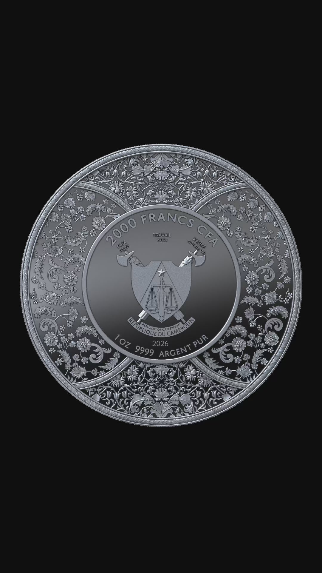 Durga 2026 | Cameroon 2000 Francs CFA 
1 Oz 9999 Ag Proof