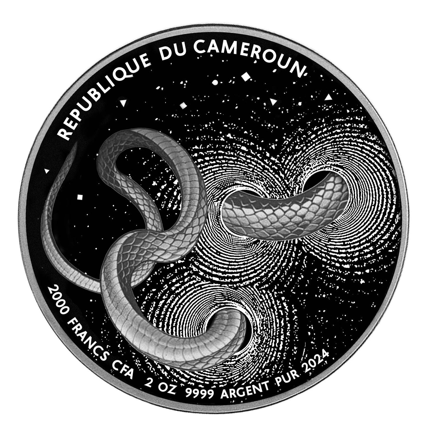 Snake Cameroon Coin Silver Le Grand Mint