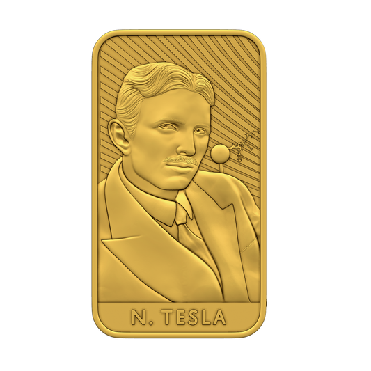 GENIUS TESLA GOLD 2025 | GOLD-ANLAGEBARREN 9999 0,5 g Proof