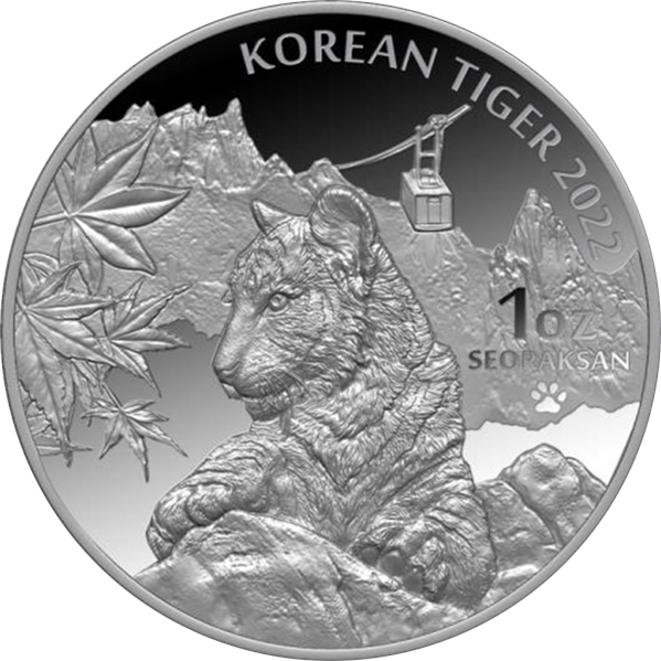 KOMSCO 2022 | Tiger | 1 Oz 999 Silbermünuze Korea Proof