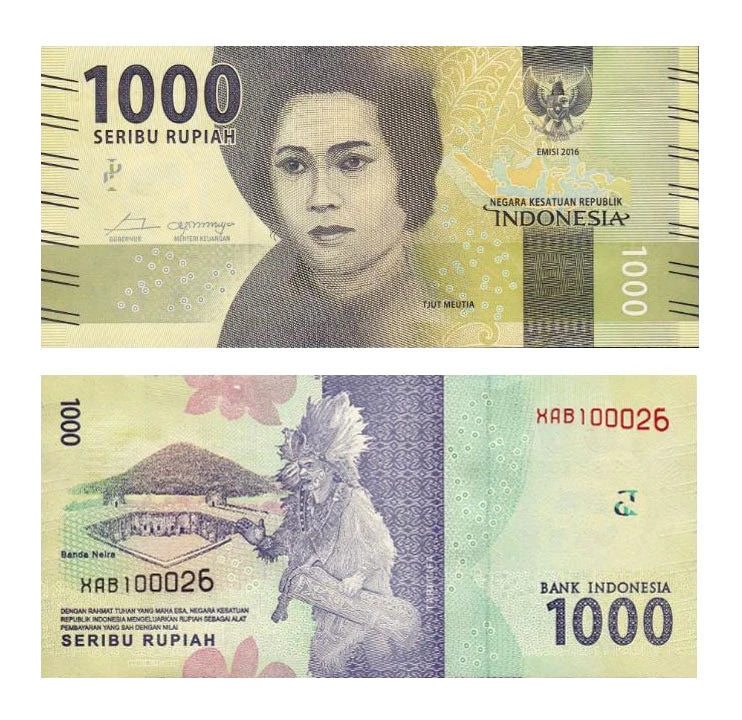 INDONESIEN 1000 RUPIAH | BANKNOTE 2016 UNC