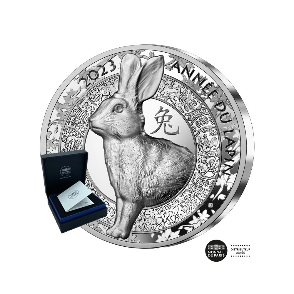 Jahr des Hasen | 20€ Silbermünze 1 Oz PP 2023