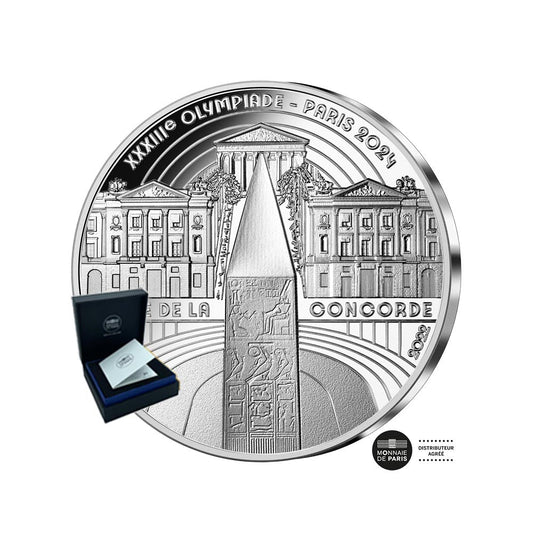 Paris 2024 Olympische Spiele - Place de la Concorde - 10€ Silbermünze PP 2022