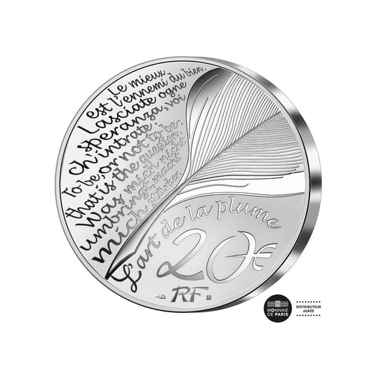 William Shakespeare | 20€ Hochrelief Silbermünze PP 2022