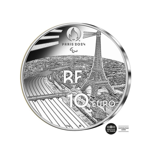 Paris 2024 Olympische Spiele - Blindenfußball - 10€ Silbermünze - PP 2022