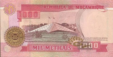 MOSAMBIK 1000 Meticais 16/06/1991 UNZ | E. Mondlane - Monument - Le Grand Mint