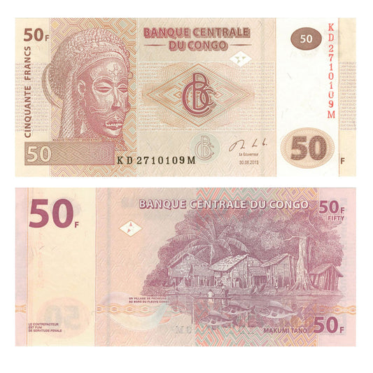 KONGO 4 BANKNOTEN SET | 50 - 500 FRANCS 2013 UNZ