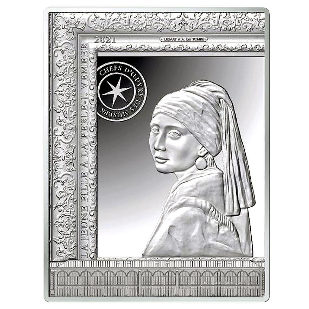 Das Mädchen mit dem Perlenohrring Meisterwerke der Museen Girl with a Pearl Earring 10€ Silver Coin - Le Grand Mint