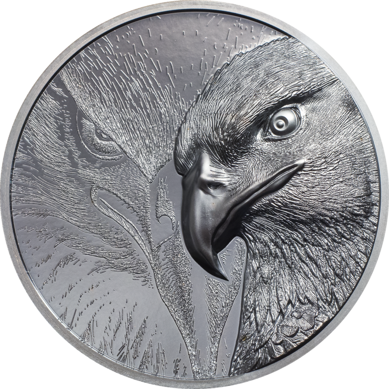 Majestic Eagle Silbermünze 2 oz Black Proof 