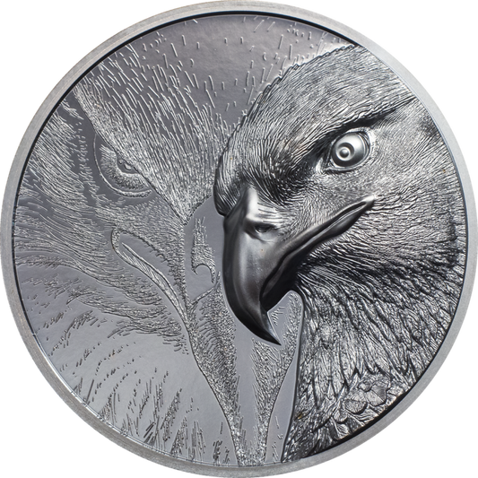 Majestic Eagle Silbermünze 2 oz Black Proof 
