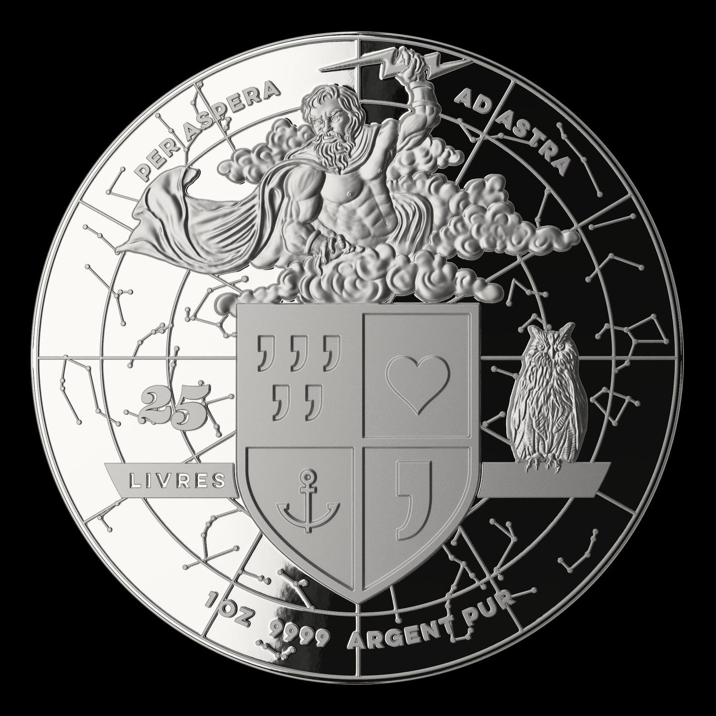 Silber Mythos 2021 Le Grand Mint 1 oz Verführung Europas von Zeus.