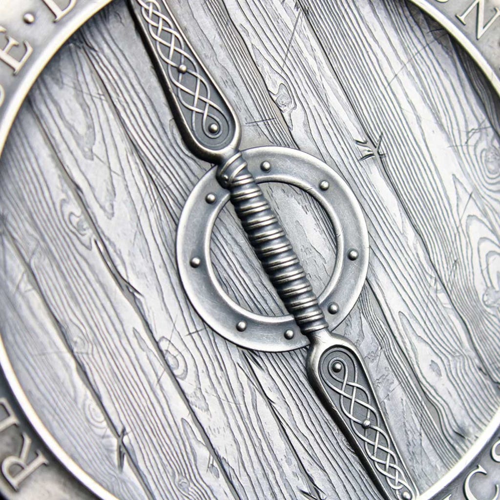 Silbermünze 2020 Cameroon 3 oz Legendary Warriors Viking Axeman High Relief Silver Coin - Le Grand Mint