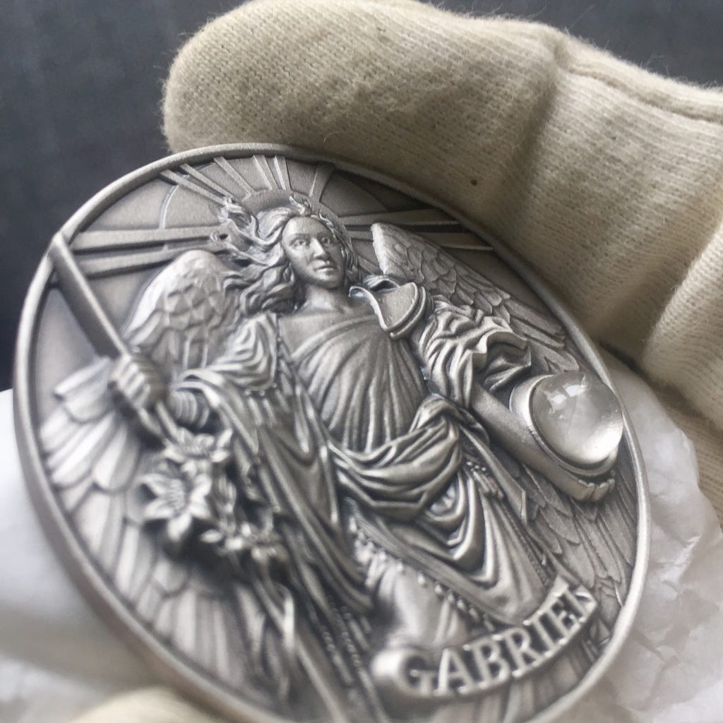 Silbermünze GABRIEL Choir of Angels 2 Oz Silver Coin 5$ Niue 2017 - Le Grand Mint