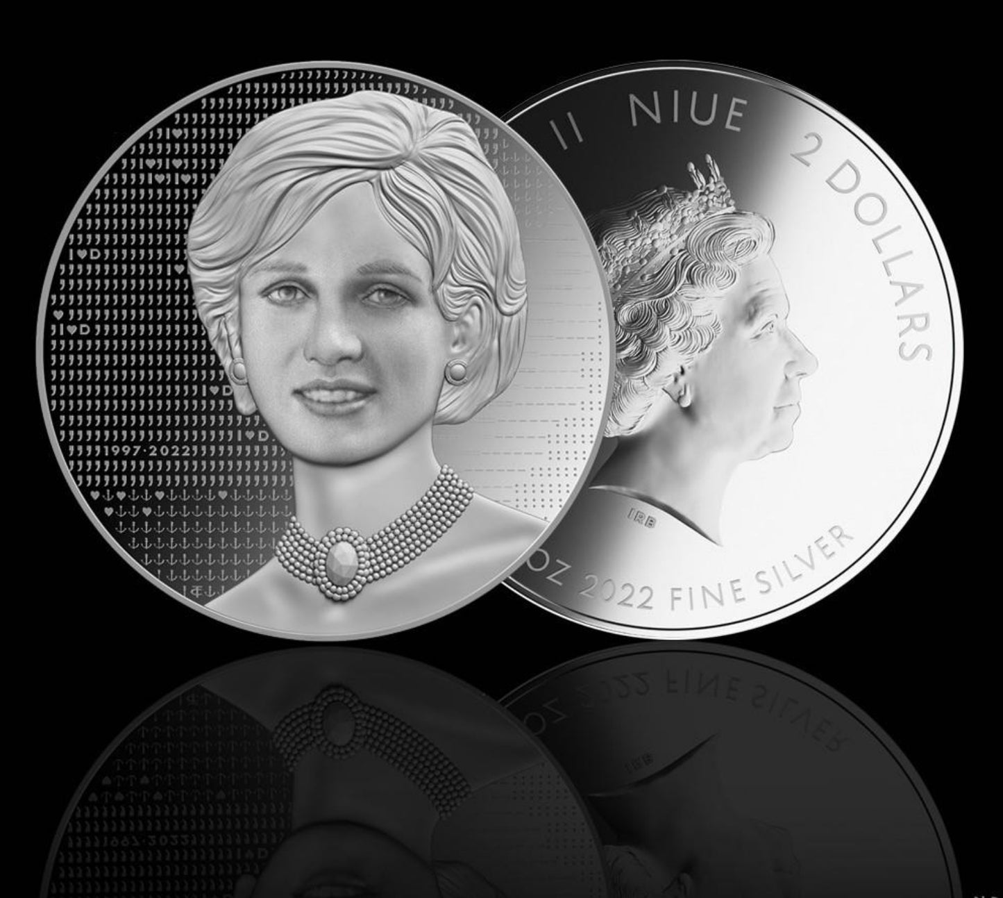 Celebrities Diana 2022 | Niue 2 Dollar 9999 Silbermünze | Hochrelief Proof Gefärbt - Le Grand Mint