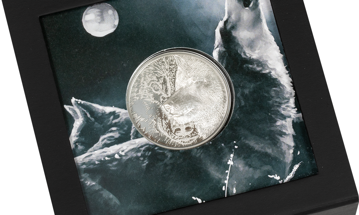Mystic Wolf 1 oz 999 Silbermünze | Ultra High Relief Proof "Wild Mongolia" - Le Grand Mint