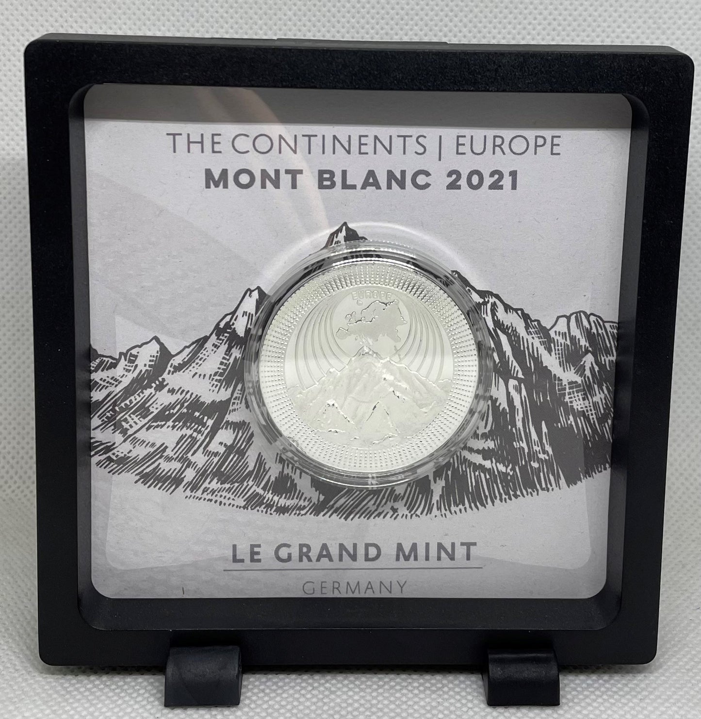 THE CONTINENTS 2021 EUROPE | Mont Blanc 1 OZ 9999 Proof Silver Coin | High Relief - Le Grand Mint
