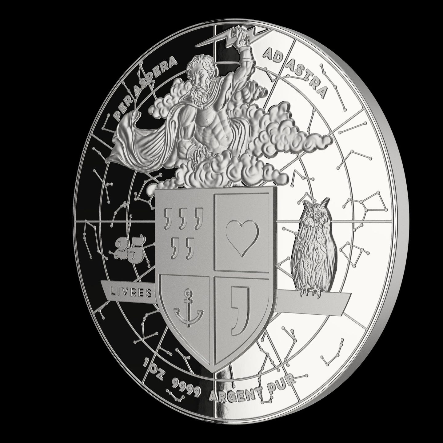 Silber Mythos 2021 Le Grand Mint 1 oz Verführung Europas von Zeus.